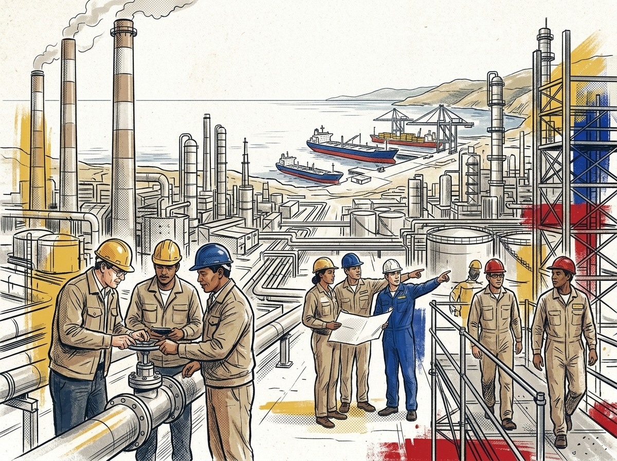 Ilustración editorial para El estatismo venezolano antes de Chávez