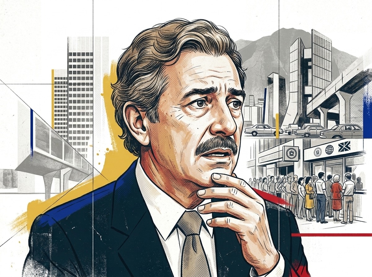 Ilustración editorial para Viernes Negro: qué cambió el 18 de febrero de 1983