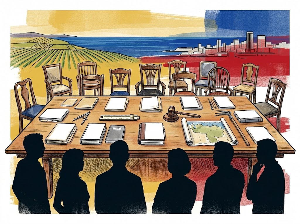 Ilustración editorial para Mostrar el gabinete antes de pedir el voto